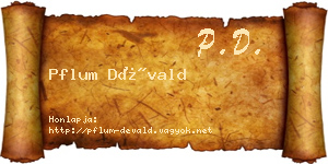 Pflum Dévald névjegykártya